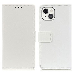 Coque Portefeuille Livre Cuir Etui Clapet T14 pour Apple iPhone 13 Blanc