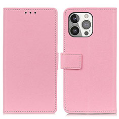 Coque Portefeuille Livre Cuir Etui Clapet T14 pour Apple iPhone 13 Pro Max Rose