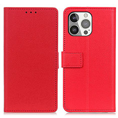 Coque Portefeuille Livre Cuir Etui Clapet T14 pour Apple iPhone 13 Pro Max Rouge