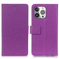 Coque Portefeuille Livre Cuir Etui Clapet T14 pour Apple iPhone 13 Pro Max Violet