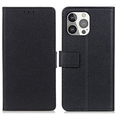 Coque Portefeuille Livre Cuir Etui Clapet T14 pour Apple iPhone 13 Pro Noir