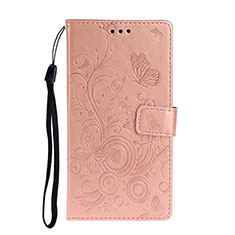 Coque Portefeuille Livre Cuir Etui Clapet T14 pour Huawei P40 Or Rose