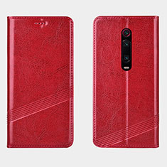 Coque Portefeuille Livre Cuir Etui Clapet T14 pour Xiaomi Mi 9T Rouge