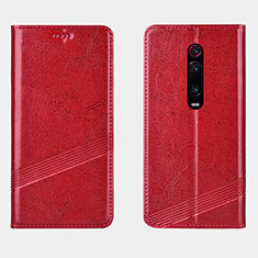 Coque Portefeuille Livre Cuir Etui Clapet T14 pour Xiaomi Redmi K20 Rouge
