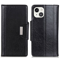 Coque Portefeuille Livre Cuir Etui Clapet T15 pour Apple iPhone 13 Mini Noir