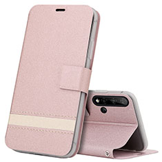 Coque Portefeuille Livre Cuir Etui Clapet T15 pour Huawei Nova 5 Or Rose