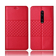 Coque Portefeuille Livre Cuir Etui Clapet T15 pour Xiaomi Redmi K20 Pro Rouge