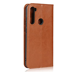 Coque Portefeuille Livre Cuir Etui Clapet T15 pour Xiaomi Redmi Note 8 Orange