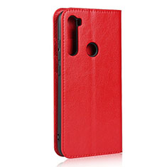 Coque Portefeuille Livre Cuir Etui Clapet T15 pour Xiaomi Redmi Note 8 Rouge