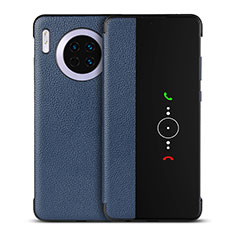 Coque Portefeuille Livre Cuir Etui Clapet T16 pour Huawei Mate 30 Pro 5G Bleu