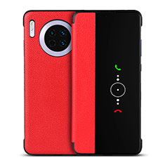 Coque Portefeuille Livre Cuir Etui Clapet T16 pour Huawei Mate 30 Pro 5G Rouge