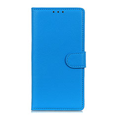 Coque Portefeuille Livre Cuir Etui Clapet T16 pour Samsung Galaxy Note 20 5G Bleu Ciel