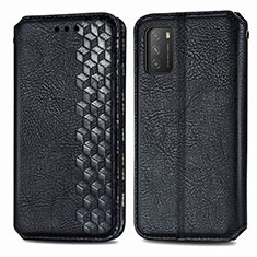 Coque Portefeuille Livre Cuir Etui Clapet T16 pour Xiaomi Poco M3 Noir