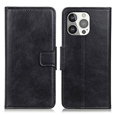 Coque Portefeuille Livre Cuir Etui Clapet T17 pour Apple iPhone 14 Pro Max Noir