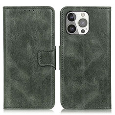 Coque Portefeuille Livre Cuir Etui Clapet T17 pour Apple iPhone 14 Pro Max Vert