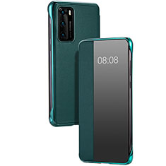 Coque Portefeuille Livre Cuir Etui Clapet T17 pour Huawei P40 Vert