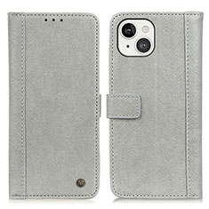 Coque Portefeuille Livre Cuir Etui Clapet T18 pour Apple iPhone 13 Gris