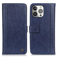 Coque Portefeuille Livre Cuir Etui Clapet T18 pour Apple iPhone 14 Pro Bleu