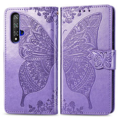 Coque Portefeuille Livre Cuir Etui Clapet T19 pour Huawei Honor 20 Violet