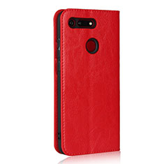 Coque Portefeuille Livre Cuir Etui Clapet T19 pour Huawei Honor V20 Rouge