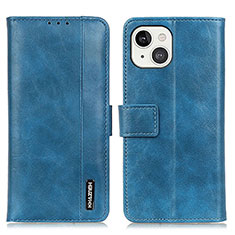 Coque Portefeuille Livre Cuir Etui Clapet T20 pour Apple iPhone 13 Bleu