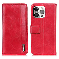 Coque Portefeuille Livre Cuir Etui Clapet T20 pour Apple iPhone 14 Pro Max Rouge