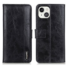 Coque Portefeuille Livre Cuir Etui Clapet T20 pour Apple iPhone 15 Noir