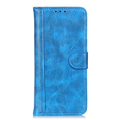Coque Portefeuille Livre Cuir Etui Clapet T21 pour Samsung Galaxy Note 20 5G Bleu Ciel