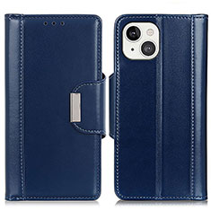 Coque Portefeuille Livre Cuir Etui Clapet T22 pour Apple iPhone 13 Bleu