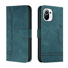 Coque Portefeuille Livre Cuir Etui Clapet T22 pour Xiaomi Mi 11 5G Vert