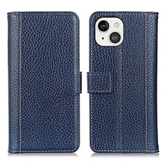 Coque Portefeuille Livre Cuir Etui Clapet T23 pour Apple iPhone 13 Mini Bleu