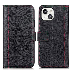 Coque Portefeuille Livre Cuir Etui Clapet T23 pour Apple iPhone 13 Noir