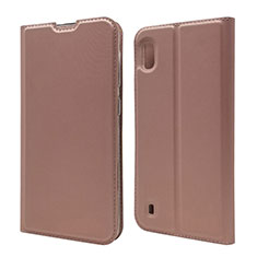 Coque Portefeuille Livre Cuir Etui Clapet U01 pour Samsung Galaxy A10 Or Rose