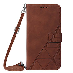 Coque Portefeuille Livre Cuir Etui Clapet Y01B pour Apple iPhone 13 Pro Marron