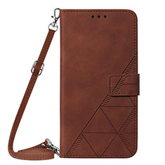 Coque Portefeuille Livre Cuir Etui Clapet Y01B pour Apple iPhone 14 Marron