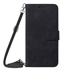 Coque Portefeuille Livre Cuir Etui Clapet Y01B pour Apple iPhone 15 Noir