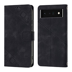 Coque Portefeuille Livre Cuir Etui Clapet Y01B pour Google Pixel 6 Pro 5G Noir