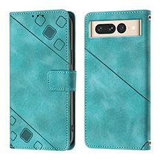 Coque Portefeuille Livre Cuir Etui Clapet Y01B pour Google Pixel 7 Pro 5G Vert