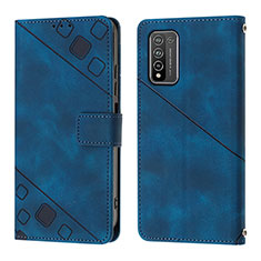 Coque Portefeuille Livre Cuir Etui Clapet Y01B pour Huawei Honor 10X Lite Bleu