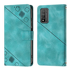 Coque Portefeuille Livre Cuir Etui Clapet Y01B pour Huawei Honor 10X Lite Vert