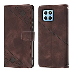 Coque Portefeuille Livre Cuir Etui Clapet Y01B pour Huawei Honor 70 Lite 5G Marron