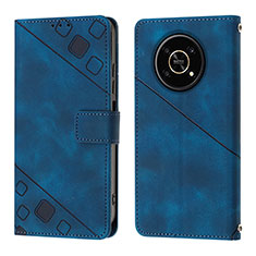 Coque Portefeuille Livre Cuir Etui Clapet Y01B pour Huawei Honor Magic4 Lite 5G Bleu