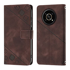 Coque Portefeuille Livre Cuir Etui Clapet Y01B pour Huawei Honor Magic4 Lite 5G Marron