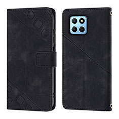 Coque Portefeuille Livre Cuir Etui Clapet Y01B pour Huawei Honor X6 5G Noir