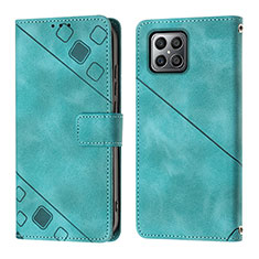 Coque Portefeuille Livre Cuir Etui Clapet Y01B pour Huawei Honor X8 4G Vert