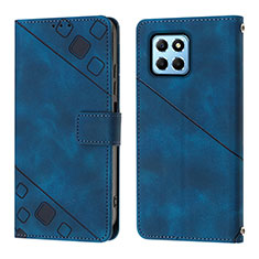 Coque Portefeuille Livre Cuir Etui Clapet Y01B pour Huawei Honor X8 5G Bleu