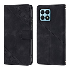 Coque Portefeuille Livre Cuir Etui Clapet Y01B pour Huawei Honor X8a 4G Noir