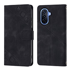 Coque Portefeuille Livre Cuir Etui Clapet Y01B pour Huawei Nova Y70 Noir