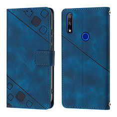 Coque Portefeuille Livre Cuir Etui Clapet Y01B pour Huawei Y9 Prime (2019) Bleu