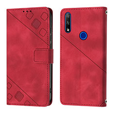 Coque Portefeuille Livre Cuir Etui Clapet Y01B pour Huawei Y9 Prime (2019) Rouge